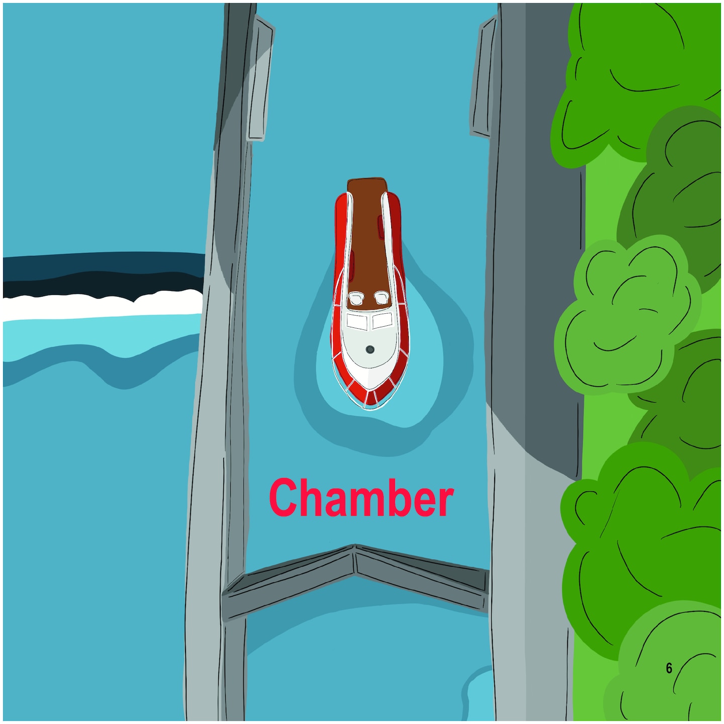 An illustrated page of Larry the Lock for children's book.