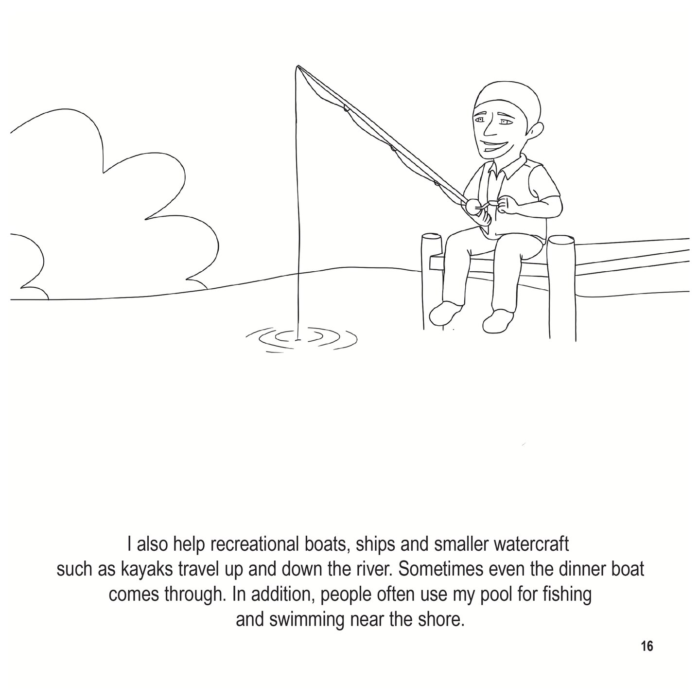 An illustrated page of Larry the Lock for children's book.