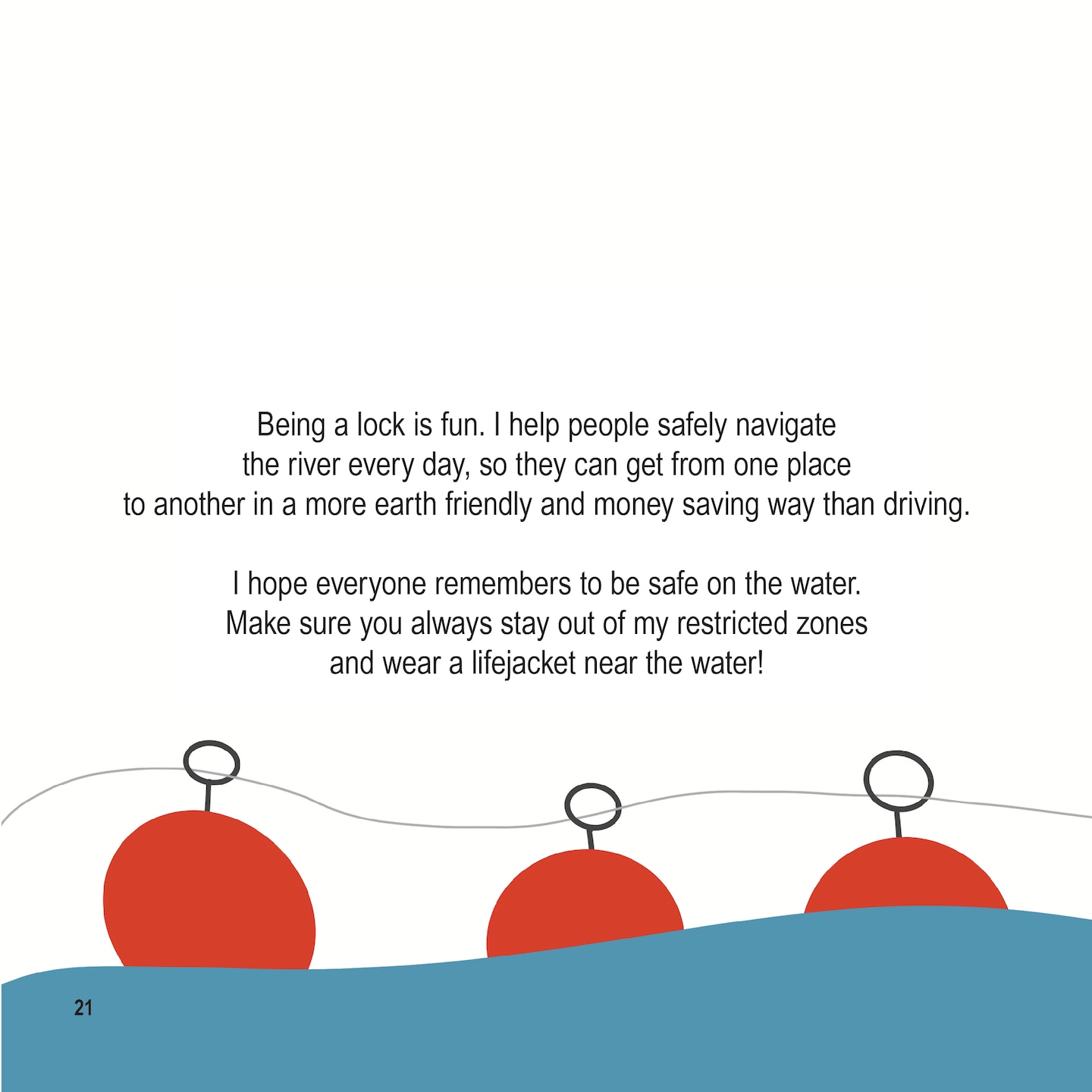 An illustrated page of Larry the Lock for children's book.