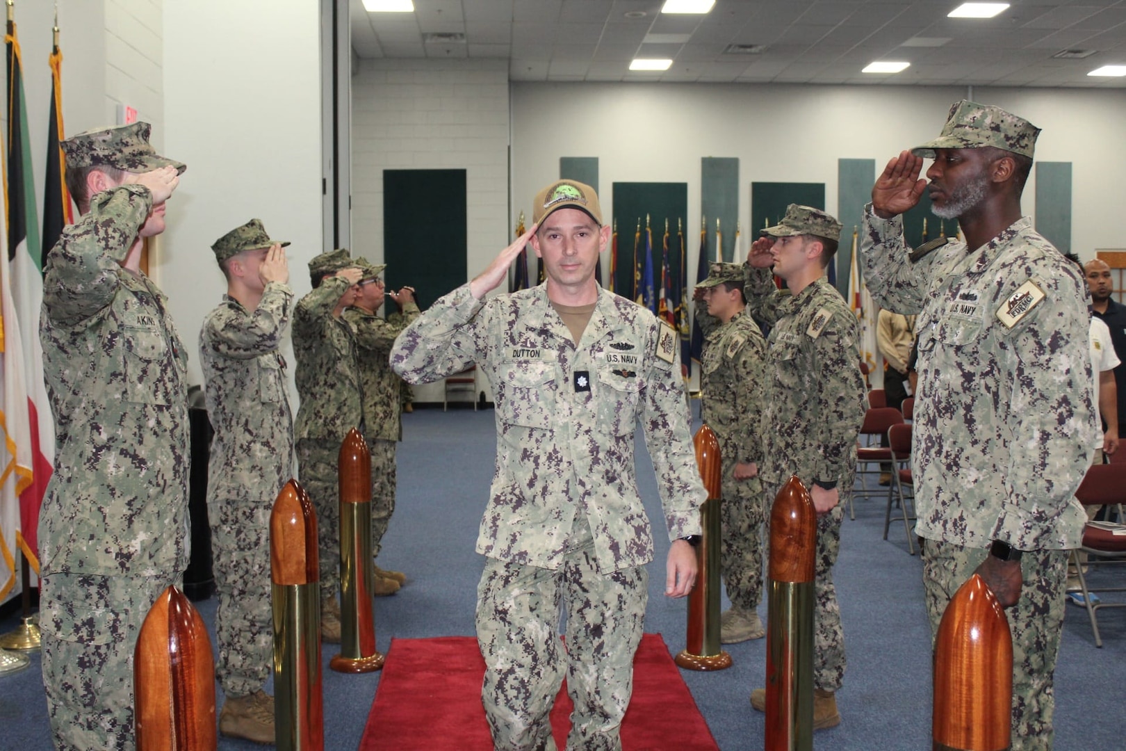 Cmdr. Timothy Dutton relieved Capt. William Sumsion as officer in charge of Forward Deployed Regional Maintenance Center (FDRMC) Detachment Bahrain in a change of charge ceremony held onboard U.S. Naval Support Activity Bahrain, Dec. 15, 2022.