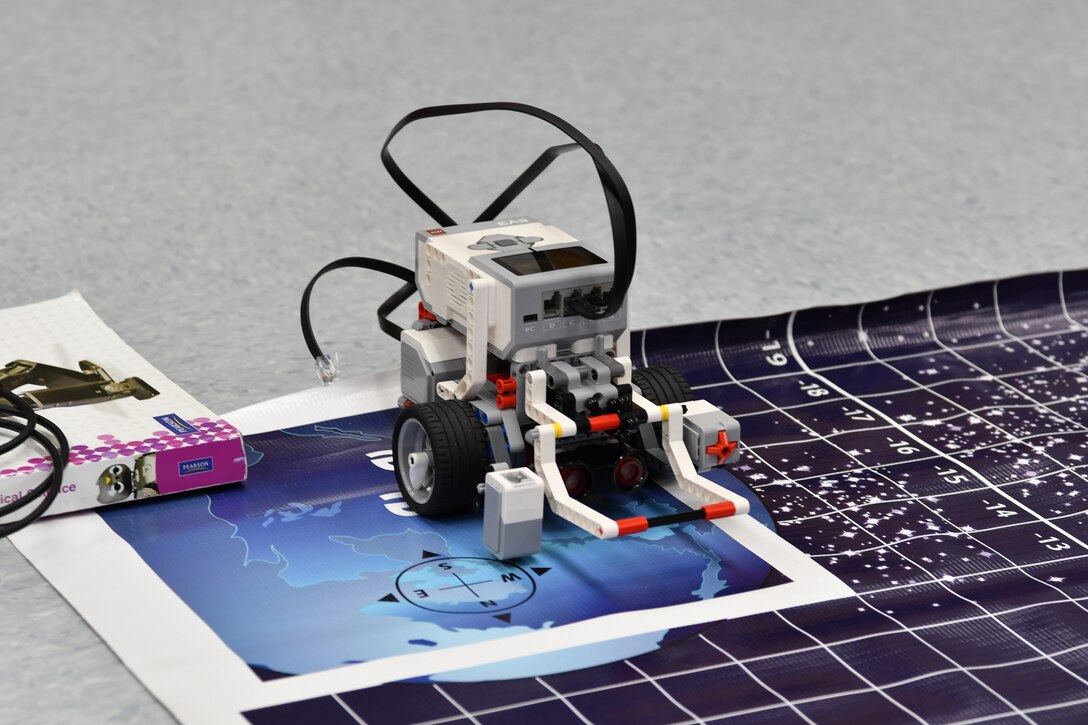 IMAGE: Several eighth-grade classrooms at Walker-Grant Middle School built and programmed robots with the help of Naval Surface Warfare Center Dahlgren Division scientists before winter break.