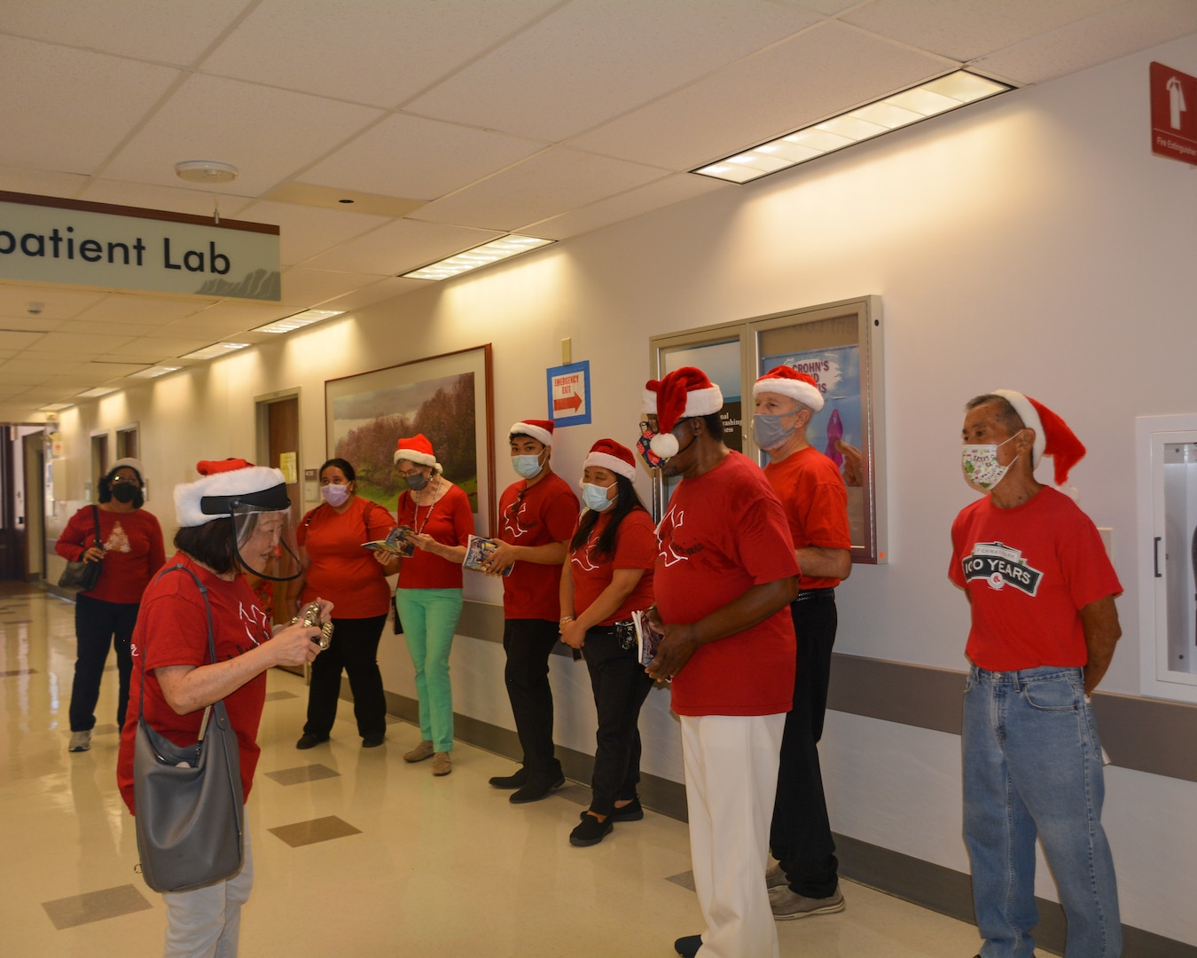 Christmas Carolers visit Tripler Army Medical Center