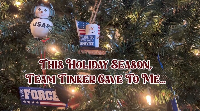 Members from across Team Tinker join in sharing their mission and spreading holiday cheer across Tinker Air Force Base, December 12, 2022.
