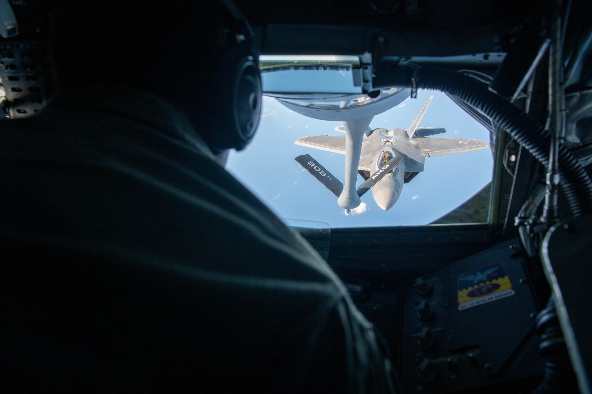 An Airman waits to perform aerial refueling.