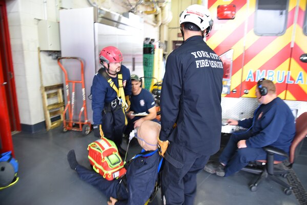 DLA Installation Management Susquehanna conducts Confined Space Rescue Training with local and regional fire department personnel