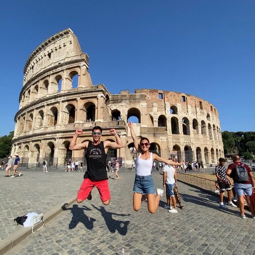 man posing in Italy.