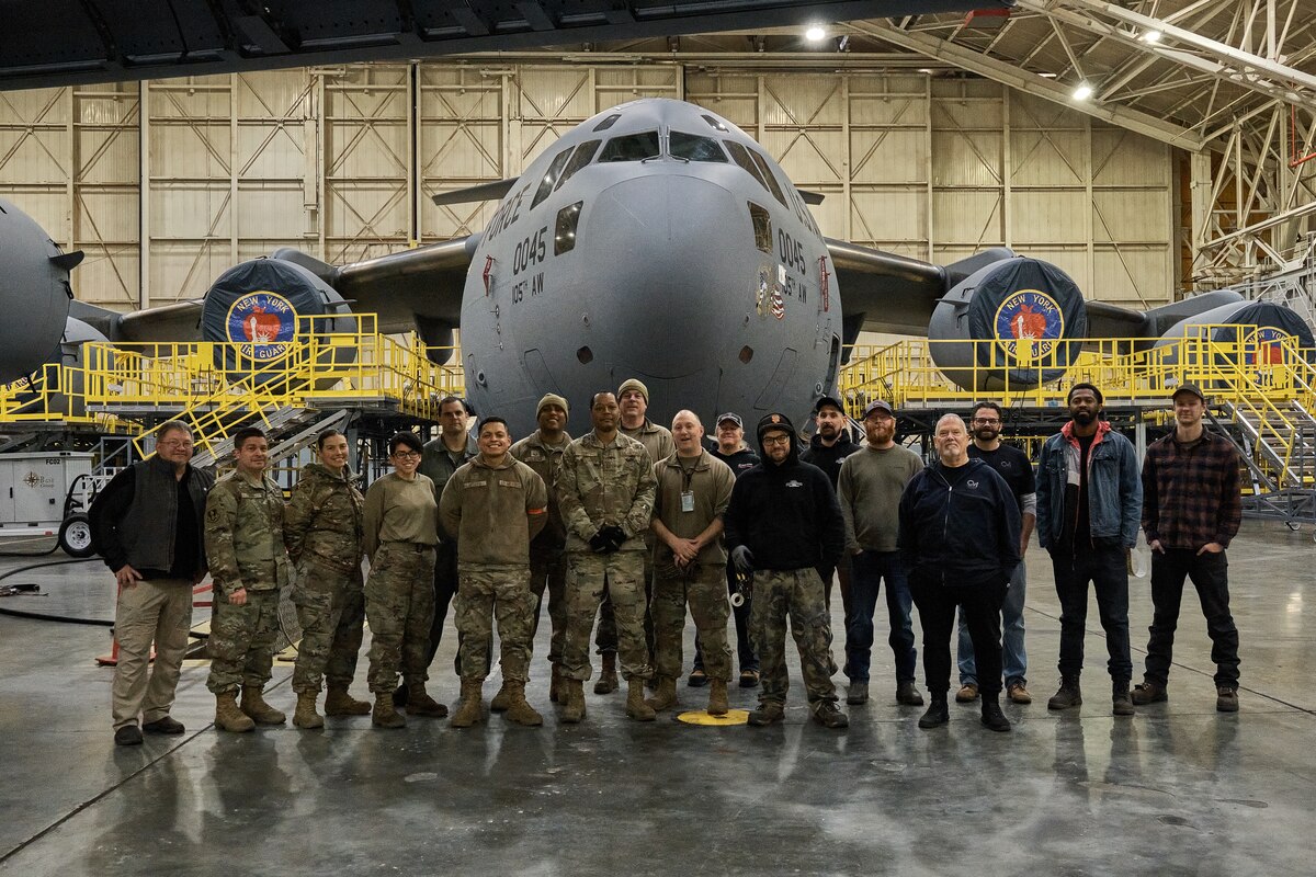 The New York Air National Guard now stewards a state-of-the-art C-17 maintenance platform, manufactured by Cv International (CVI), designed with assistance from eight senior Air National Guard maintenance personnel from around the nation, including Senior Master Sgt. John E. Tobin III, an inspection section supervisor at the 105th Maintenance Squadron.