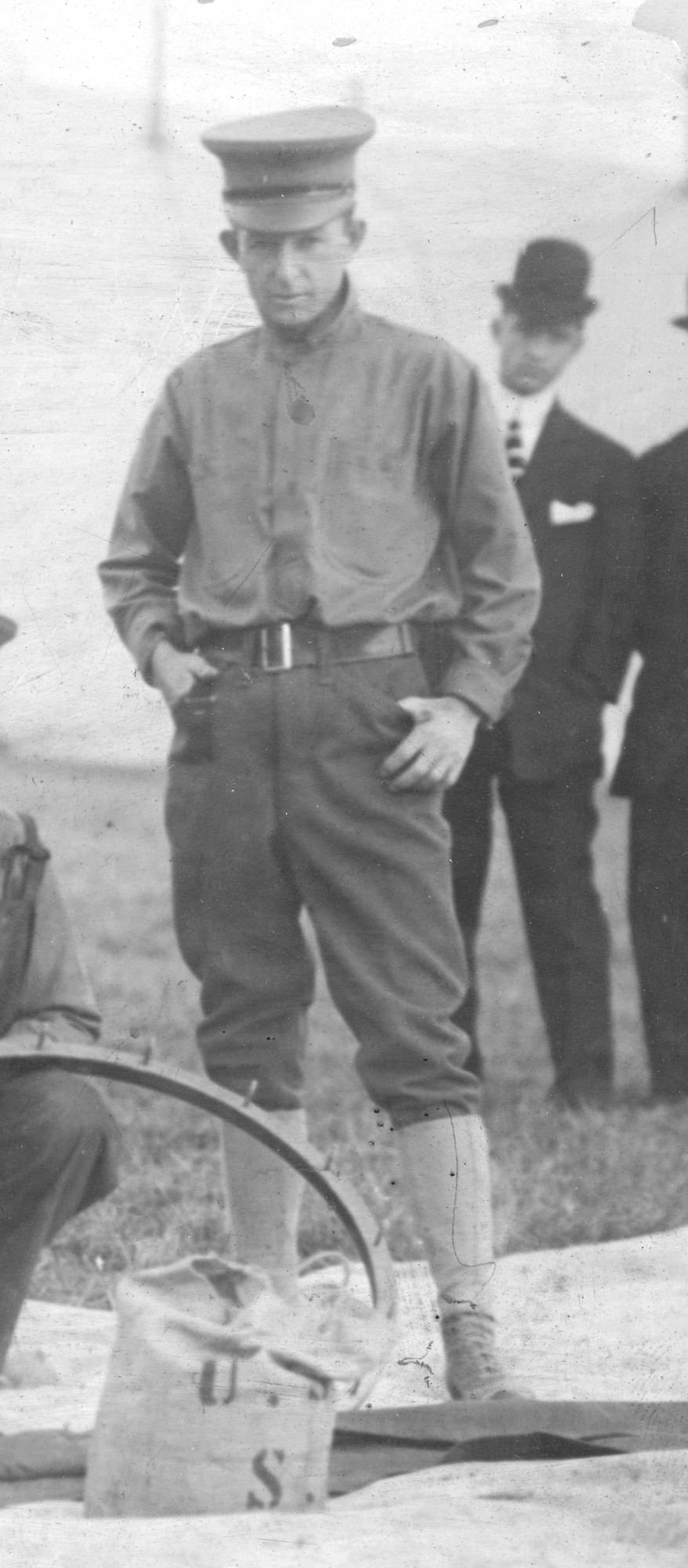 Corporal Eddie Ward, the first enlisted man assigned to aviation duties in the Aeronautical Division of the Signal Corps.