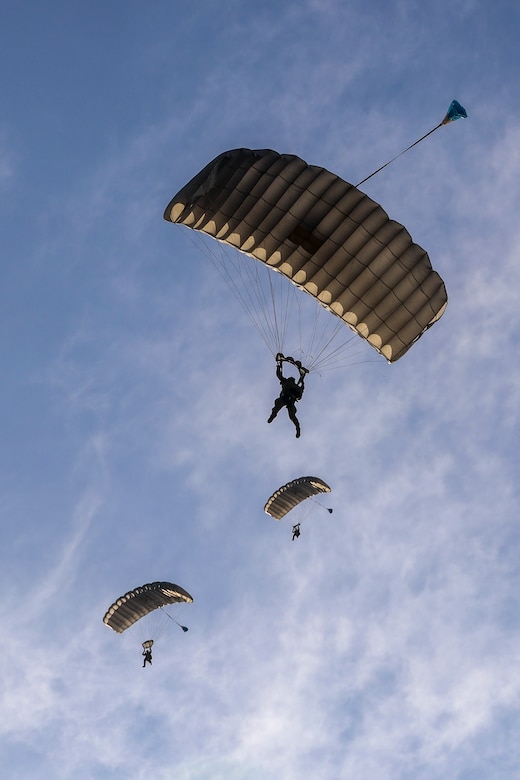 INDONESIA (Dec. 18, 2022) - U.S. Marines with Maritime Raid Force, 13th Marine Expeditionary Unit, parachute 22 as part of a freefall exercise during Cooperation Afloat Readiness and Training/ Marine Exercise (MAREX) Indonesia 2022, Dec. 18. CARAT/MAREX Indonesia is a bilateral exercise between Indonesia and the United States designed to promote regional security cooperation, maintain and strengthen maritime partnerships, and enhance maritime interoperability. In its 28th year, the CARAT series is comprised of multinational exercises, designed to enhance U.S. and partner navies’ and marine corps abilities to operate together in response to traditional and non-traditional maritime security challenges in the Indo-Pacific region (U.S. Marine Corps photo by Cpl. Austin Gillam)