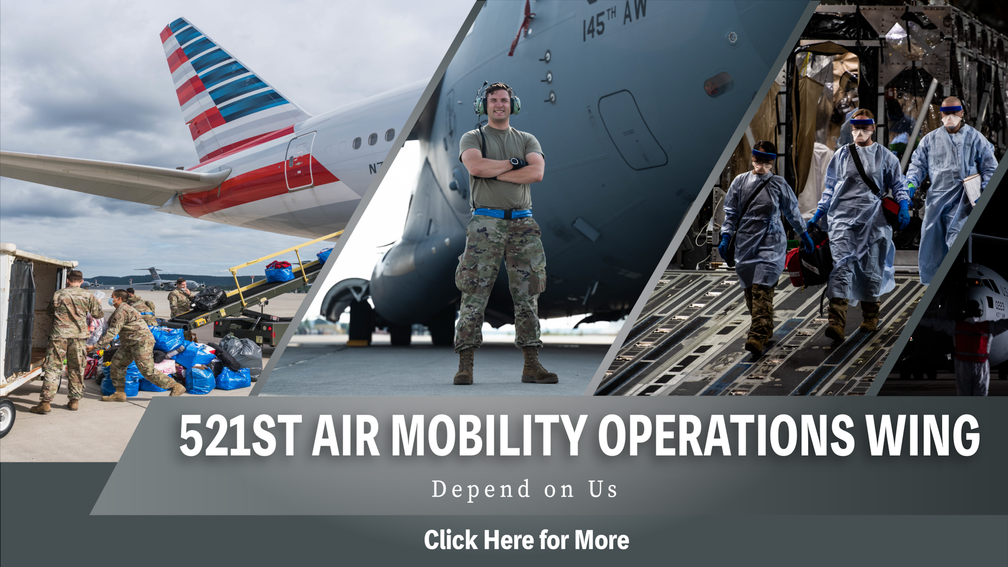 Photos of Airmen on the flight line.