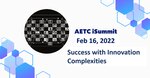 AETC iSummit graphic. Success with innovation complexities.