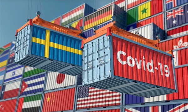 “COVID-19 spreads through international trade. No country is immune.” (Image by Lightboxx, Shutterstock ID: 1780042934)