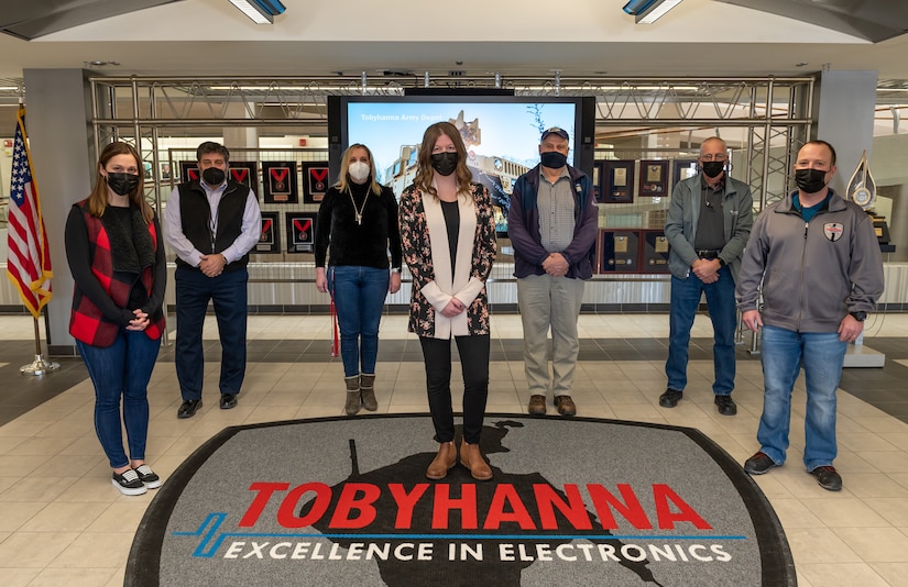 Photo of a portion of Tobyhanna Army Depot's award-winning Safety team.