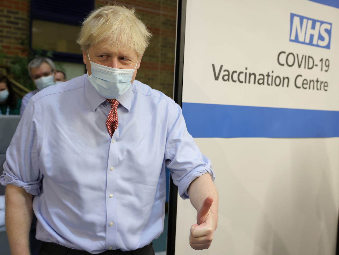 “Boris Johnson visits Covid-19 Vaccine Center.” (Image by Number 10, December 8, 2020)