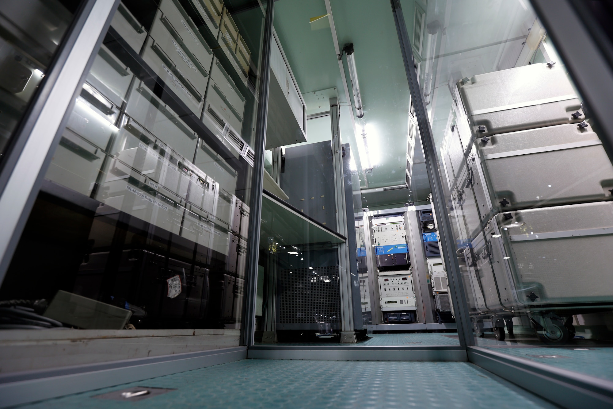 Interior view of the Eagle Vision system on display in the National Museum of the U.S. Air Force Space Gallery.