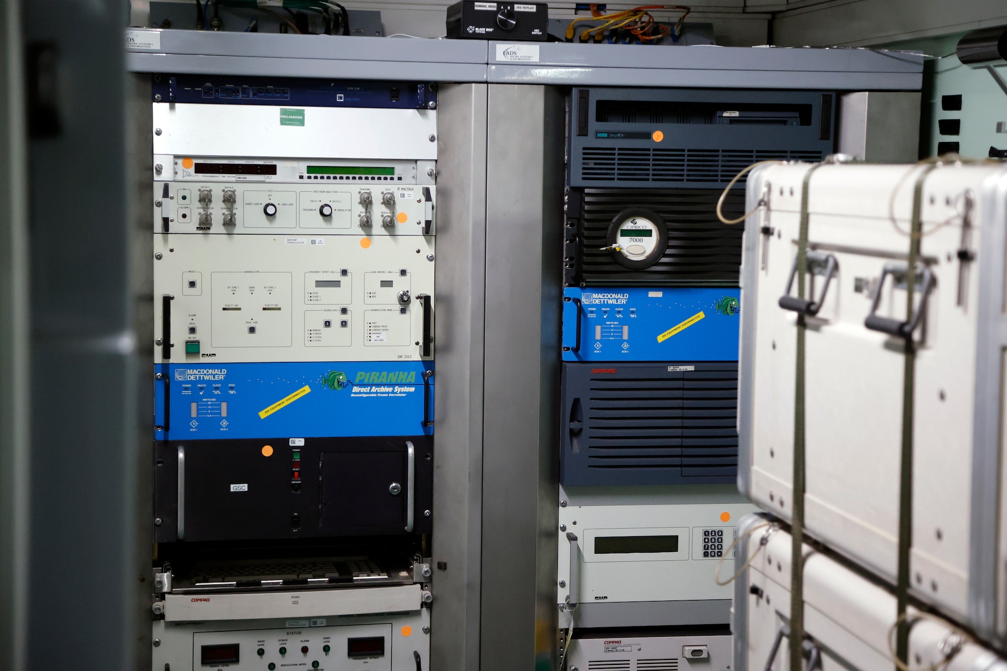 Interior view of the Eagle Vision system on display in the National Museum of the U.S. Air Force Space Gallery.