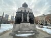 The All Wars Memorial to Colored Soldiers and Sailors in Philadelphia is photographed on Feb. 2, 2022. The memorial, which honors Pennsylvania’s African American military men who served the United States in wartime, was proposed by Samuel Beecher Hart, a Pennsylvania legislator and captain of the Gray Invincibles, the last “colored” unit in the Pennsylvania Militia.