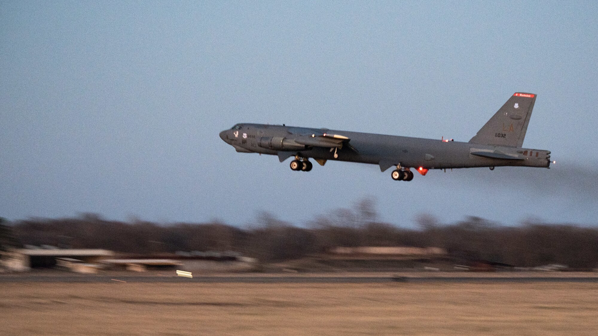 To maintain mission readiness, Barksdale is capable of dispatching B-52s at any hour.