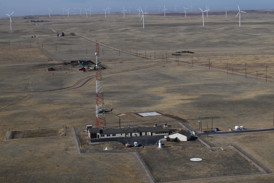 Wind turbines shown