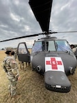 Army MEDEVAC helicopters land at JBSA-Fort Sam Houston