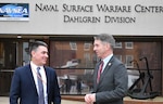 IMAGE: Naval Surface Warfare Center Dahlgren Division Technical Director Dale Sisson Jr., SES chats with Congressman Rob Wittman during a recent visit to the warfare center. Wittman represents the 1st Congressional District.