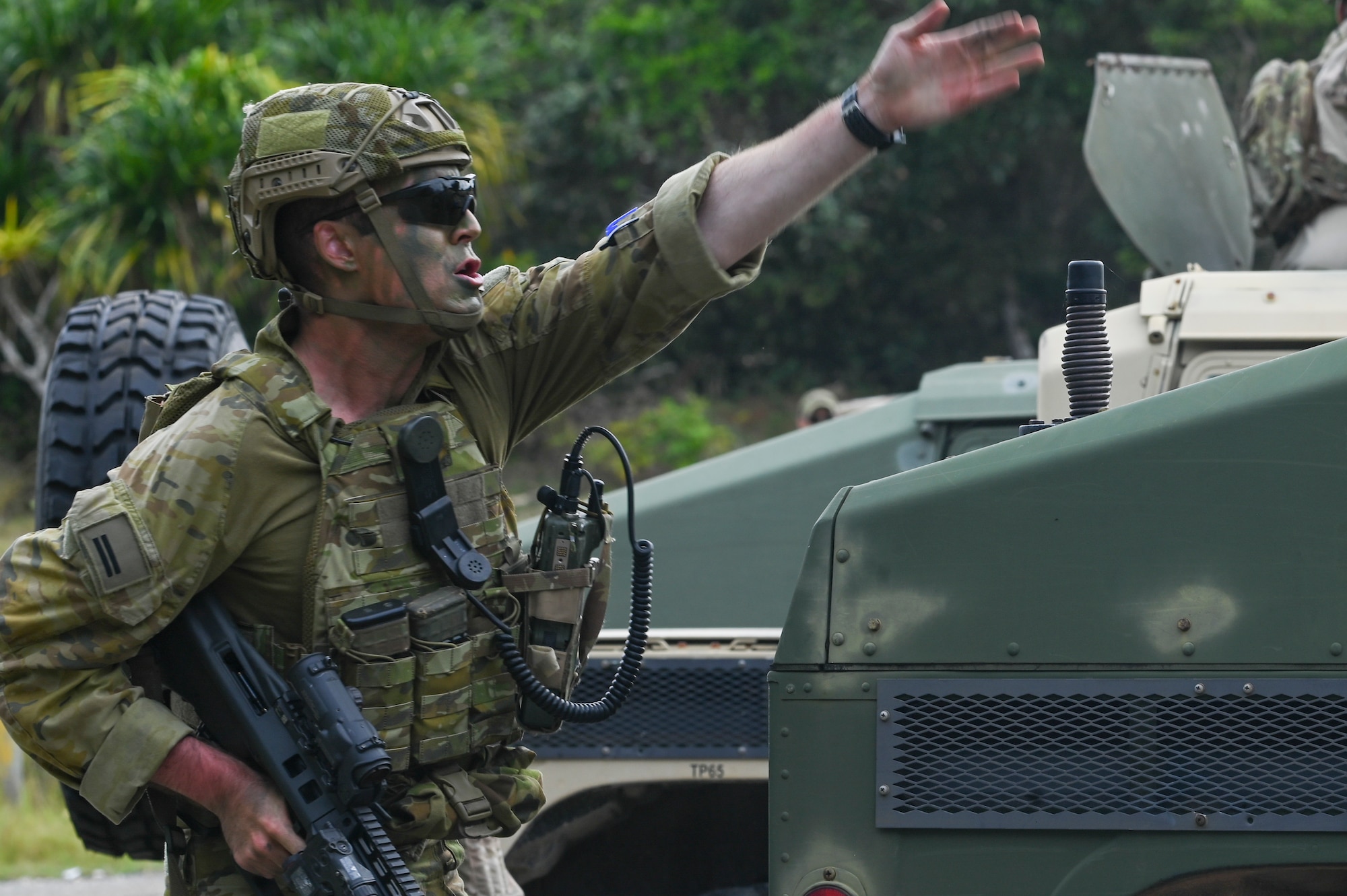 An Australian yelling at his comrade