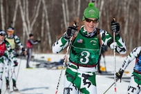 Vermont Army National Guard Spc. Wynn Roberts, competes in the patrol race at Camp Ripley, Minn., on Feb. 27, 2013. Over 400 members of the army and Air National Guard across 31 states competed in and supported this year's Chief National Guard Biathlon. (Air National Guard photo by Senior Airman Jeremy Bowcock/Released)