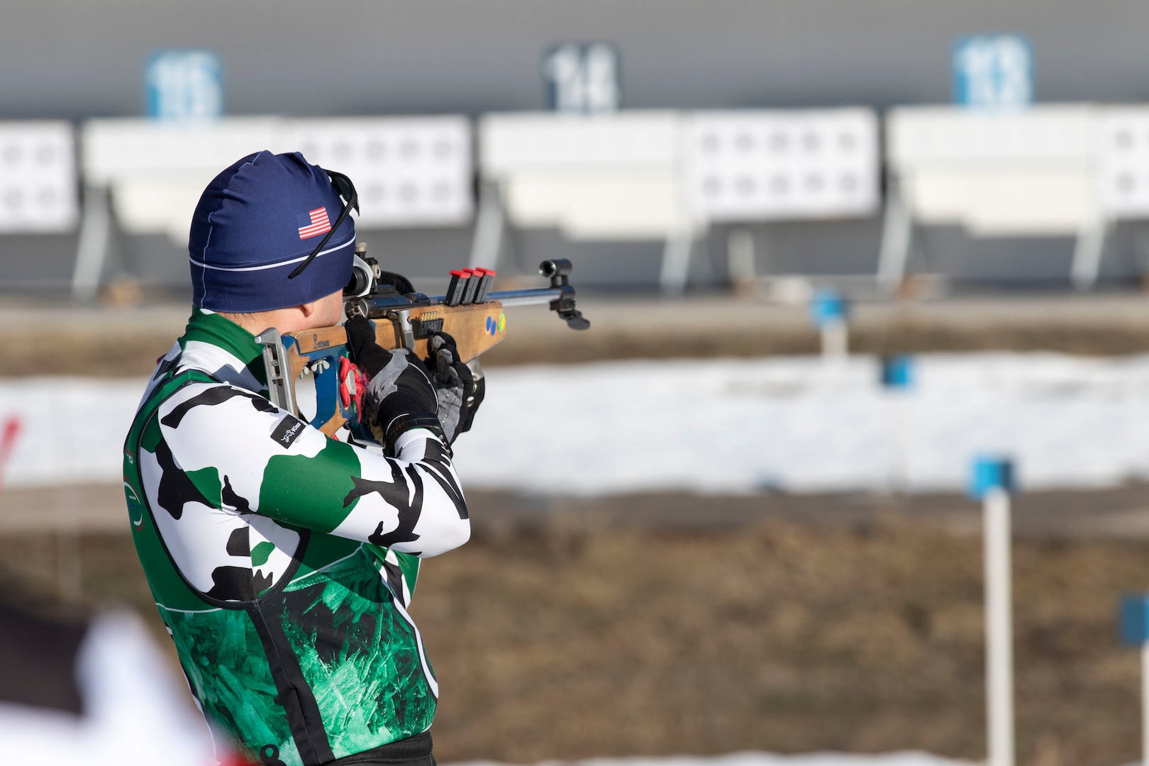 The Vermont National Guard Biathlon Team Competes in the Chief, National Guard Bureau Biathlon Championships at Soldier Hollow, Utah, Feb. 28 to March 6. (U.S. Army National Guard Photo by Sgt. Gloria Kamencik)