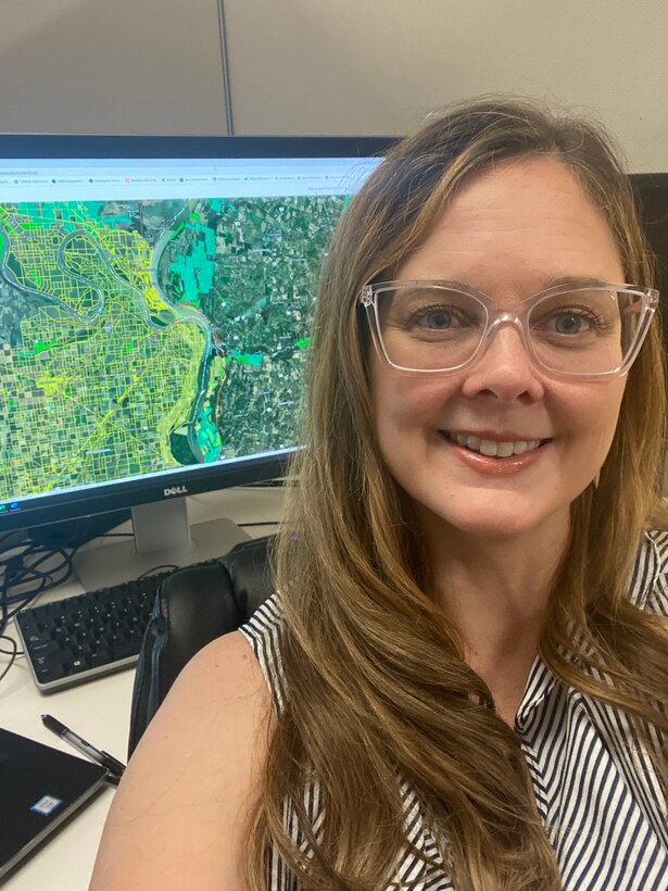 Lindsay Barrios is a geographic information systems specialist for the Memphis District U.S. Army Corps of Engineers. Additionally, she's a valued member of the Memphis District team. Barrios’ responsibilities include obtaining and/or creating geographic data to create visual representations using Geographic Information Systems software and applications. She also helps identify spatial relationships that are useful in the district’s decision-making process. Thank you, Lindsay, for all you've done and continue to do for this district and the community in which it serves.