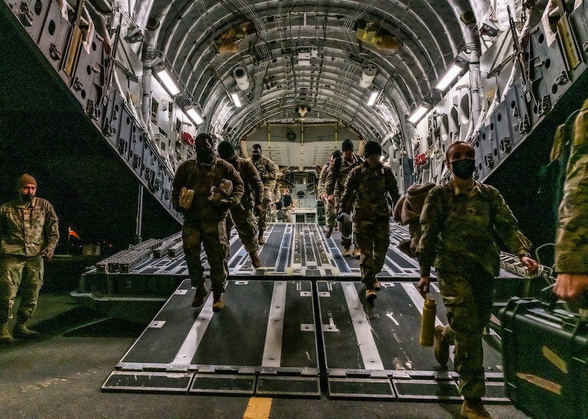 These are the first of 2,000 Soldiers to arrive in Europe following the Pentagon’s announcement of additional forces moving from the United States to Europe in support of our NATO allies.