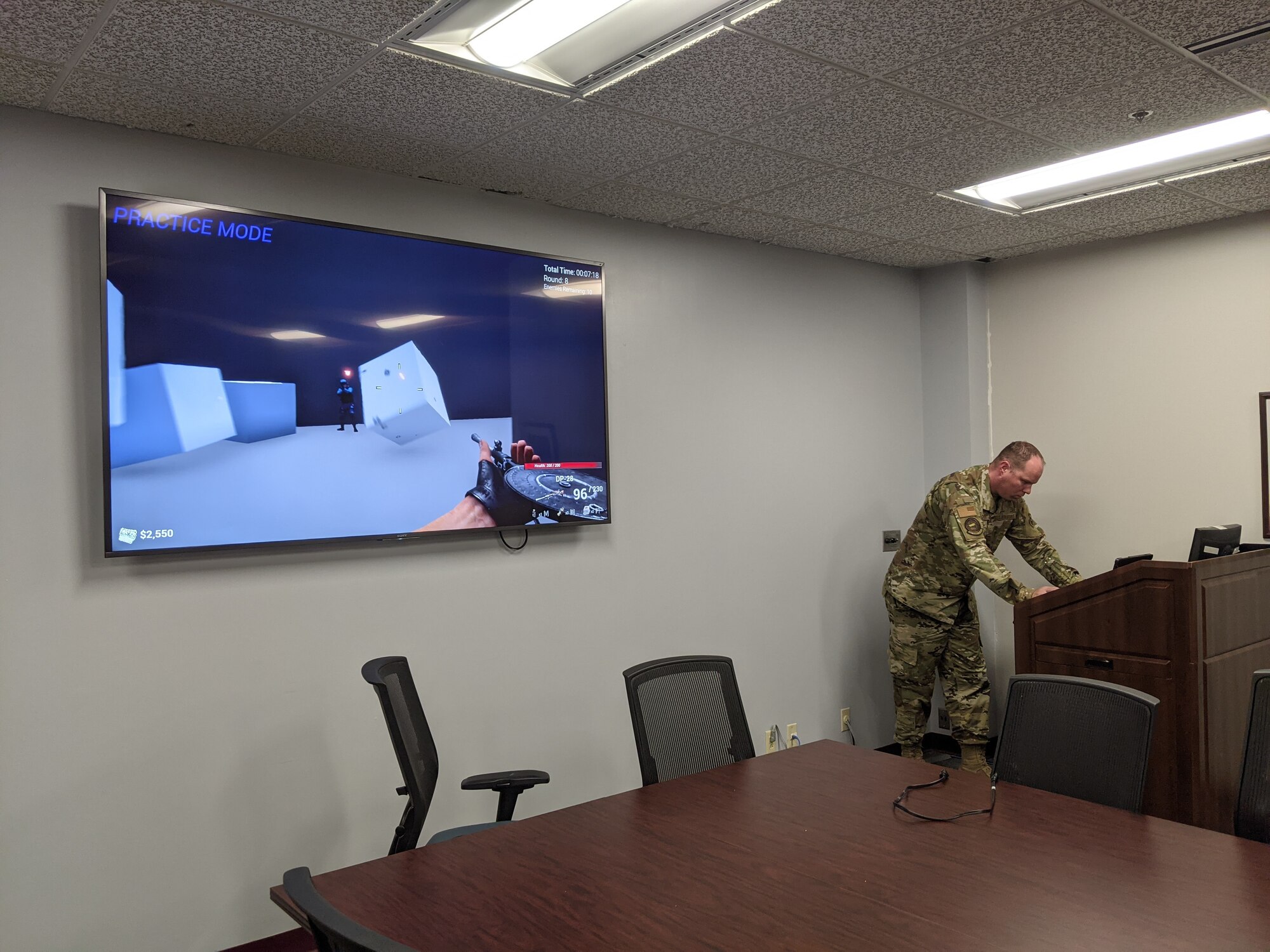 A 344th TRS instructor beta tests a gamification module.