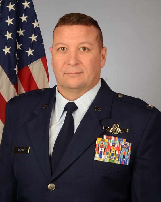 U.S. Air Force Col. Andrew Thorne, vice commander of the 169th Fighter Wing