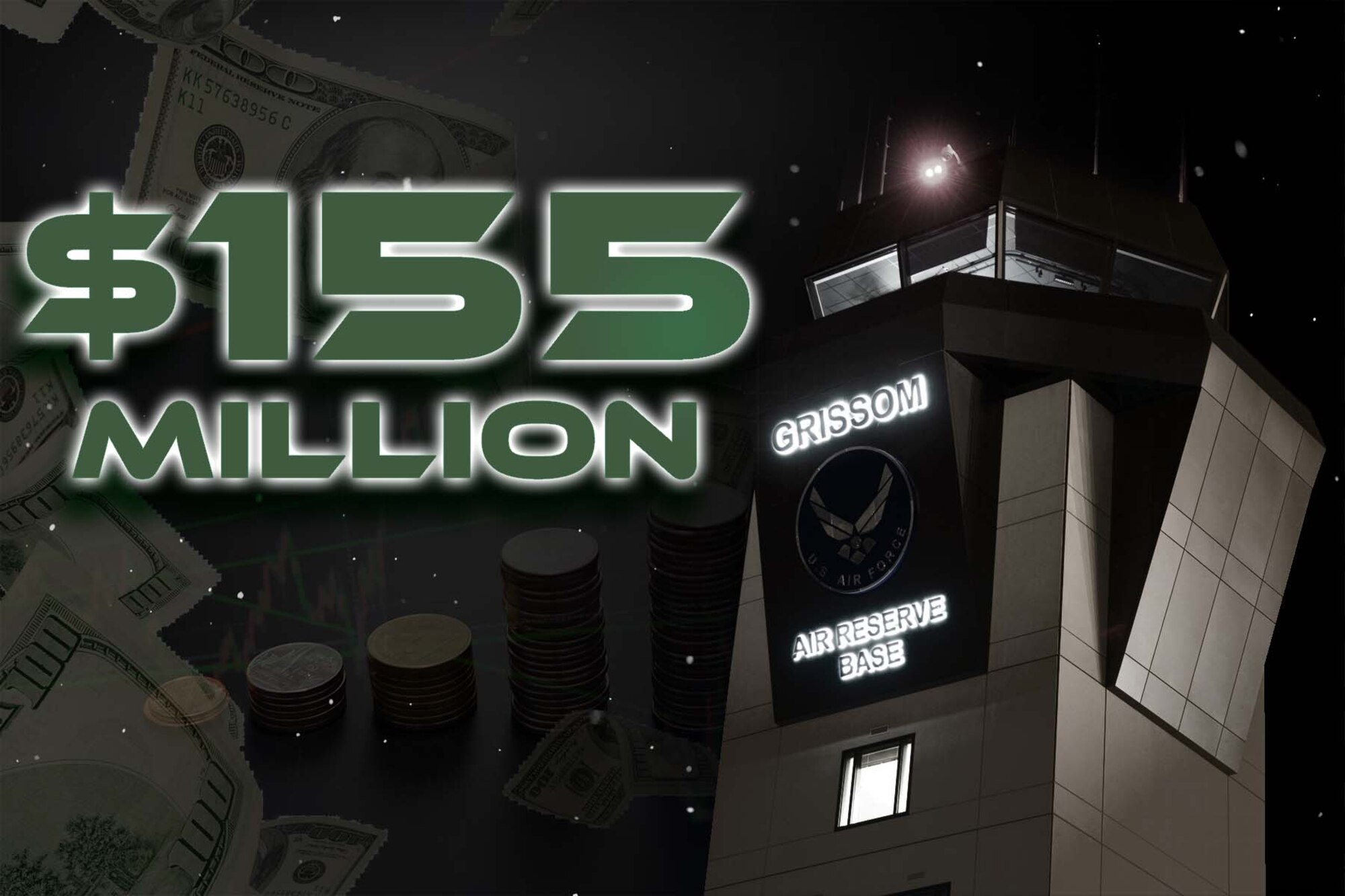 Grissom's economic impact for FY21 was $155 million.