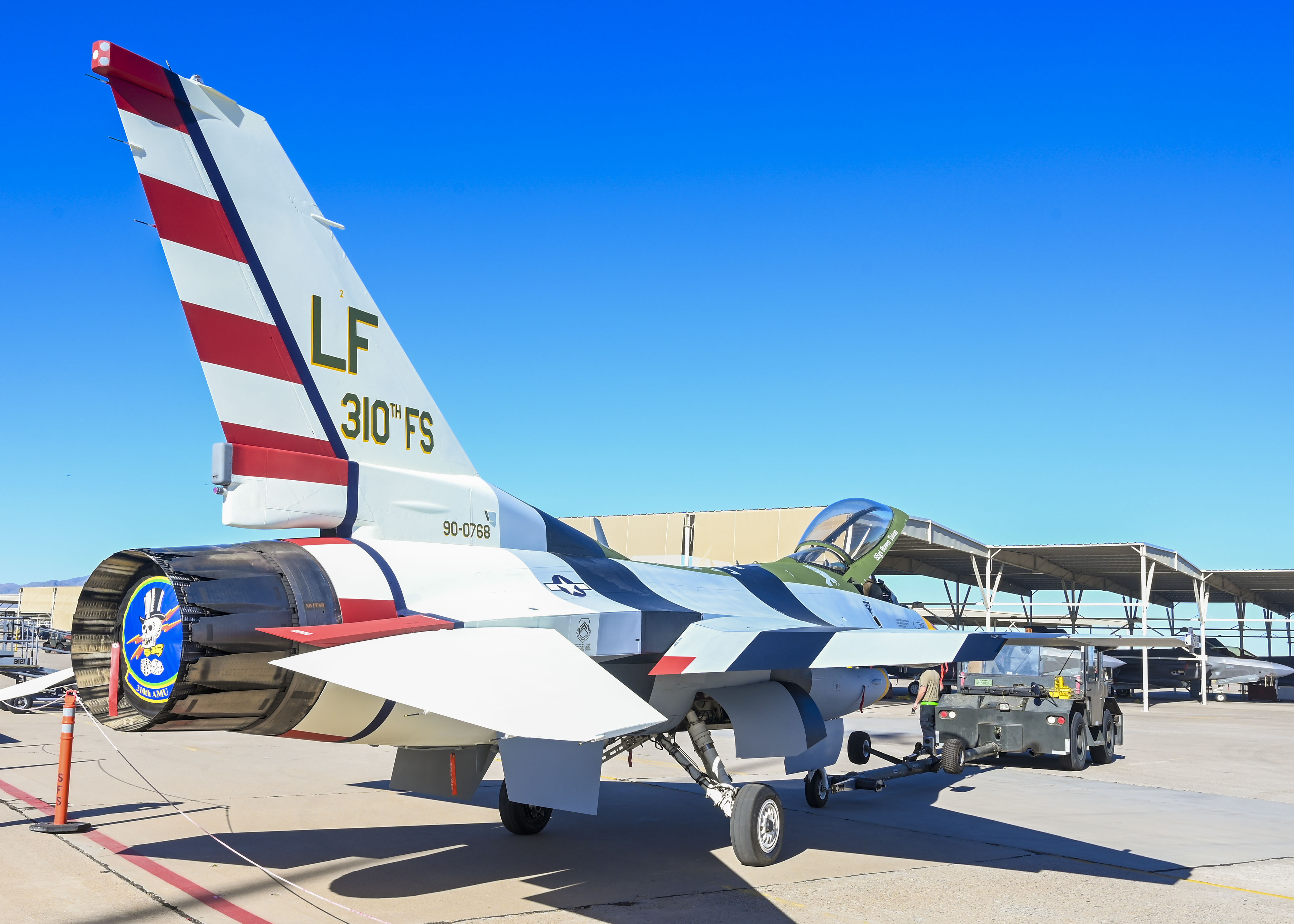 Luke F-16 gets heritage paint in celebration of 310th FS's