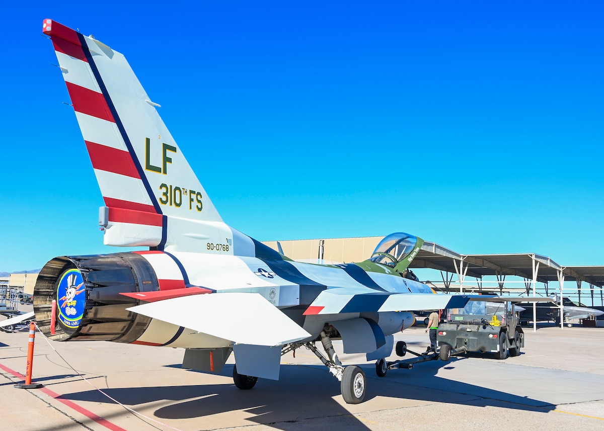 Luke F-16 gets heritage paint in celebration of 310th FS's