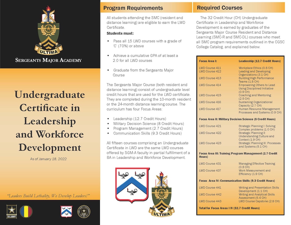 Undergraduate Certificate in Leadership and Workforce Development