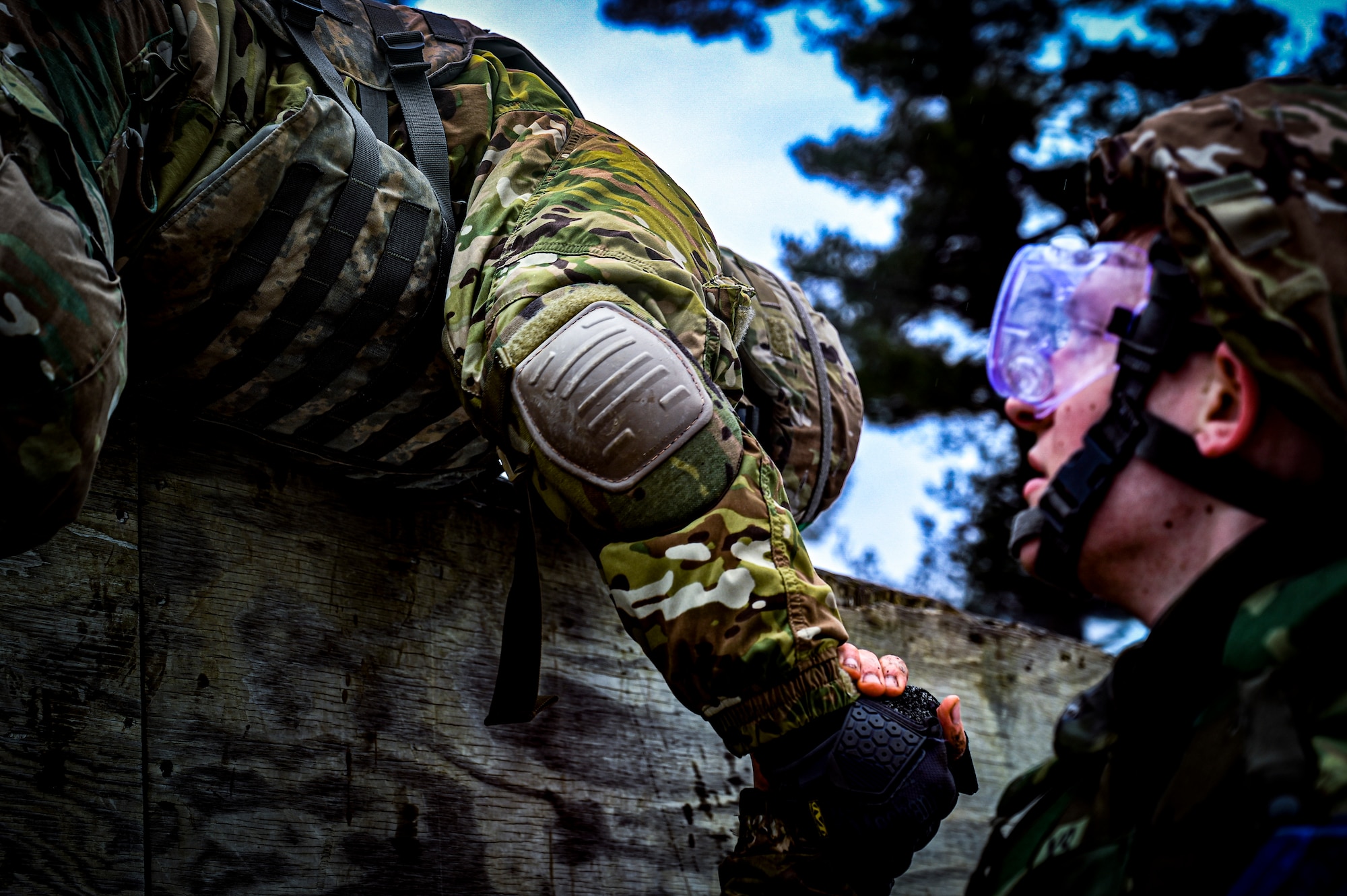 A U.S. Army Soldier, Army Support Activity Dix, provides perimeter security with a non-functional training weapon at the Medical Simulation Training Center (MSTC) on Feb. 3, 2022, at Joint Base McGuire-Dix-Lakehurst, N.J. The MSTC provides state of the art training in treating all areas of trauma and basic medical scenarios. Under the principles of Tactical Casualty Combat Care (TC3), students gain knowledge and skills to treat severe bleeding, manage a tension pneumothorax, and establish a secure airway. The MSTC offers TC3 training through classroom instruction, basic hands-on training, and the use of realistic trauma and medical scenarios. The functional skills developed are supported and reinforced by a final simulated battlefield exercise. This immersive environment helps to familiarize the student with potential environments found in deployed environments.
