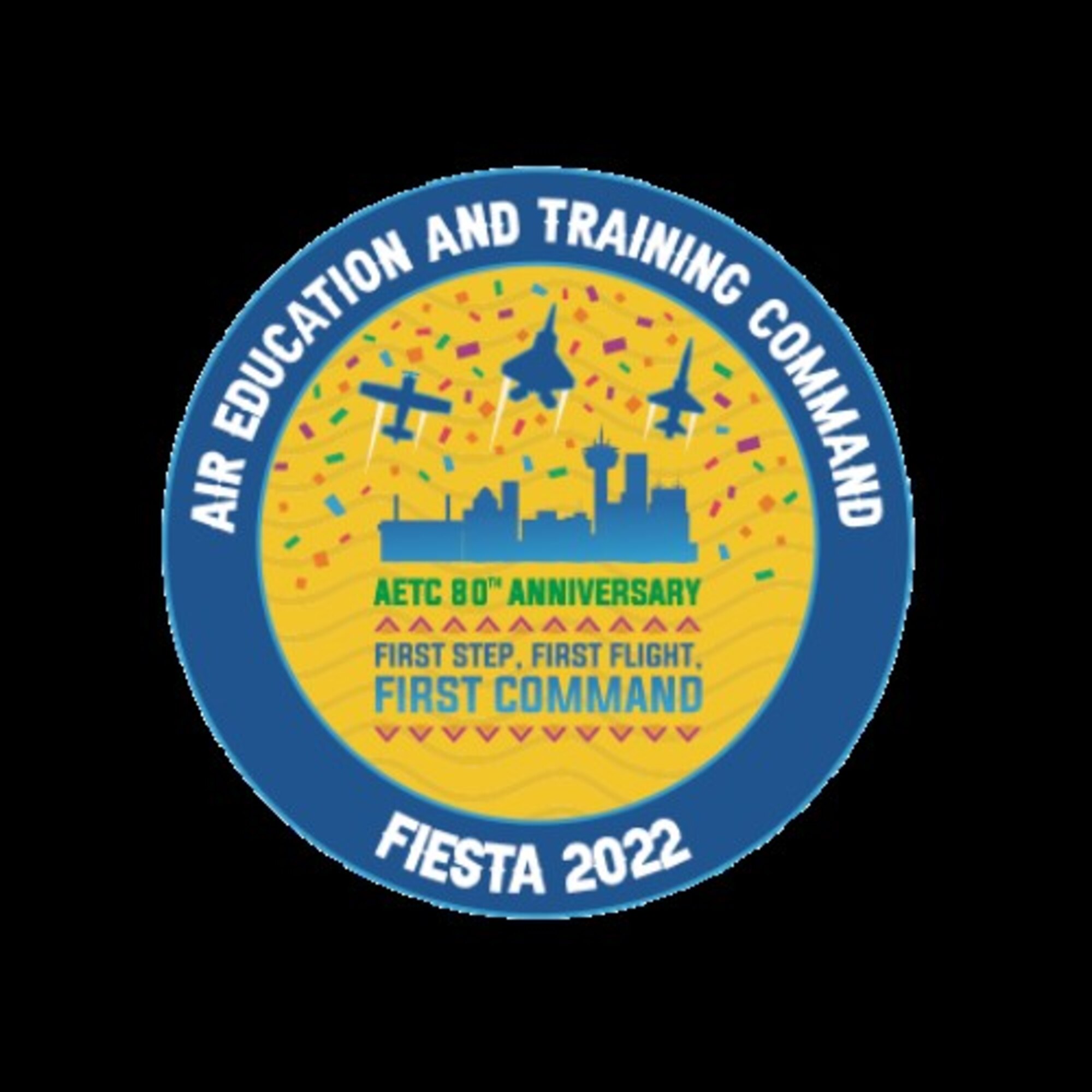 Graphic of the front of the 2022 Air Force Fiesta medal