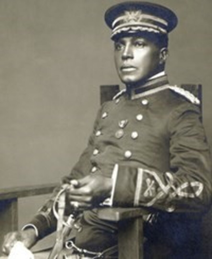 black and white photo of military officer from late 1800's
