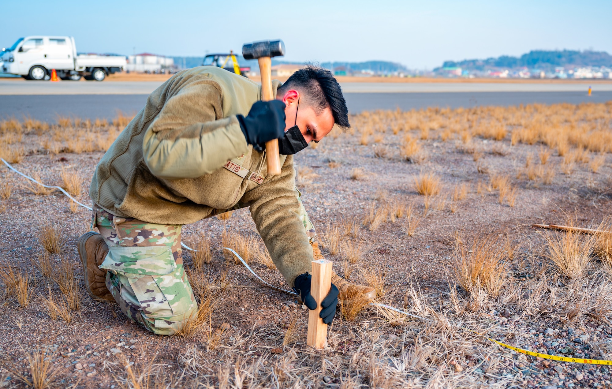 Several CES flights worked together to assemble an emergency airfield lighting system as part of alternate landing surface training.  This type of training ensures our world-class pilots stay proficient at ALS and EALS operations, keeping them ready to #FightTonight.