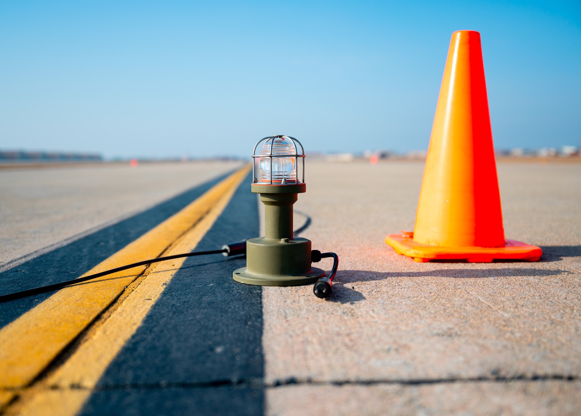 Several CES flights worked together to assemble an emergency airfield lighting system as part of alternate landing surface training.  This type of training ensures our world-class pilots stay proficient at ALS and EALS operations, keeping them ready to #FightTonight.
