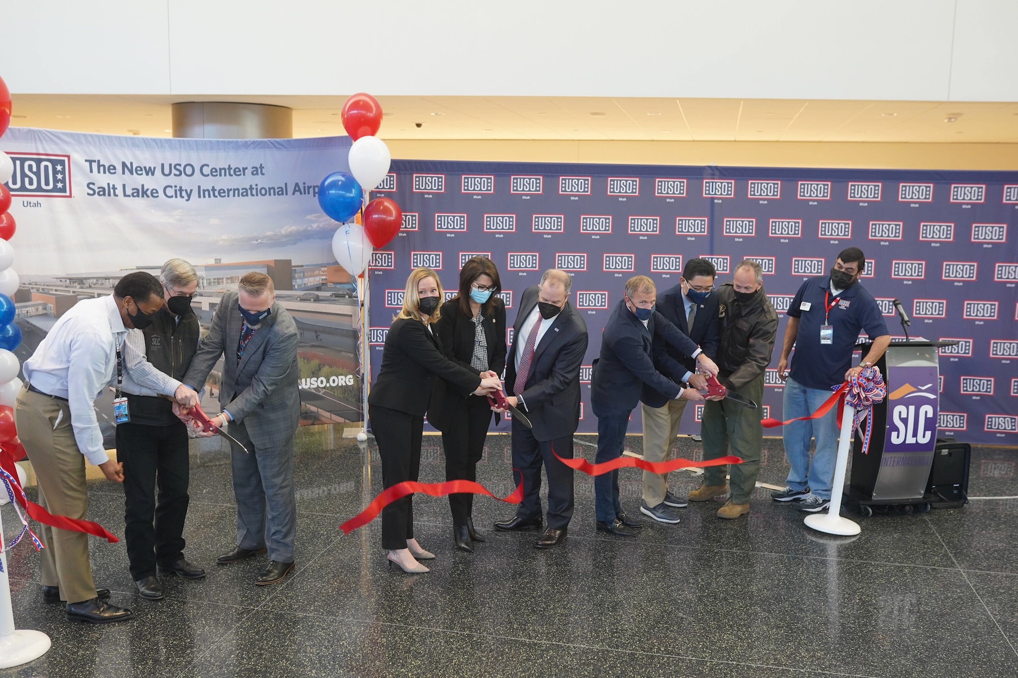 The USO Utah Center at Salt Lake City International Airport opened officially Feb. 4