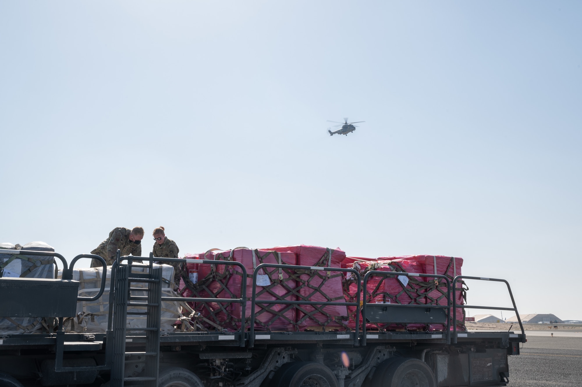 The 386 ELRS Aerial Port Flight, also known as “Port Dawgs,” is responsible for all management and movement of passengers and cargo transported through airlift.