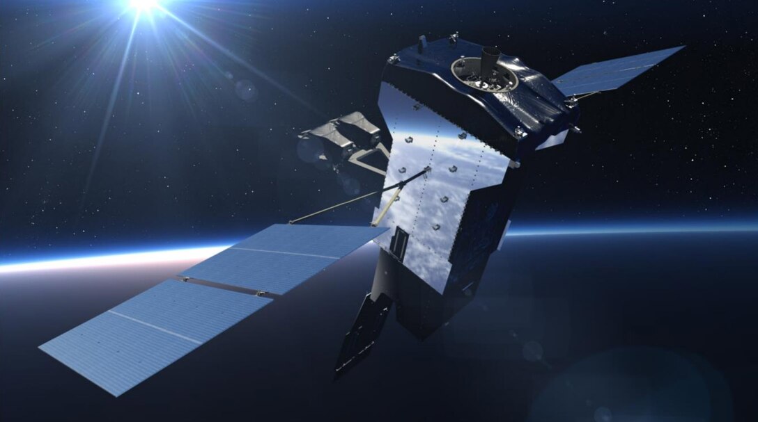 Notional image of a SBIRS Missile Warning Satellite built on the new, more resilient LM 2100 Combat Bus ™