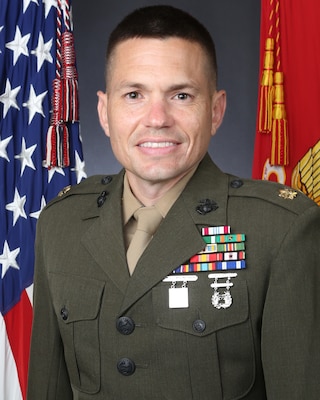 (Feb. 9, 2022) -- Official portrait of Maj. Seth T. Deaton. (U.S. Marine Corps photo)