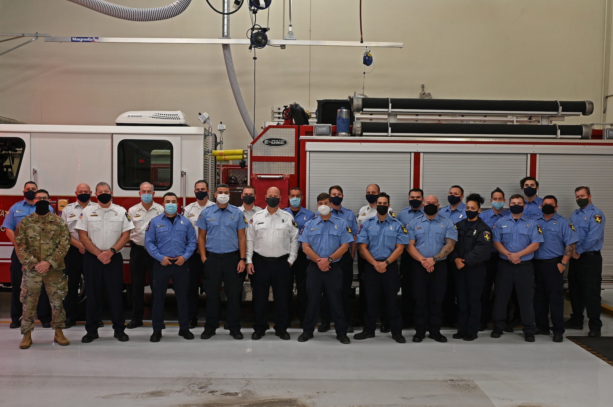 The 2021 AETC Fire Prevention Program of the Year award is displayed on a wall at the fire department on Goodfellow Air Force Base, Texas, Jan. 25, 2022. This award is given to the fire department that goes above and beyond in preventative measures and public engagement to promote fire safety. (U.S. Air Force photo by Senior Airman Michael Bowman)