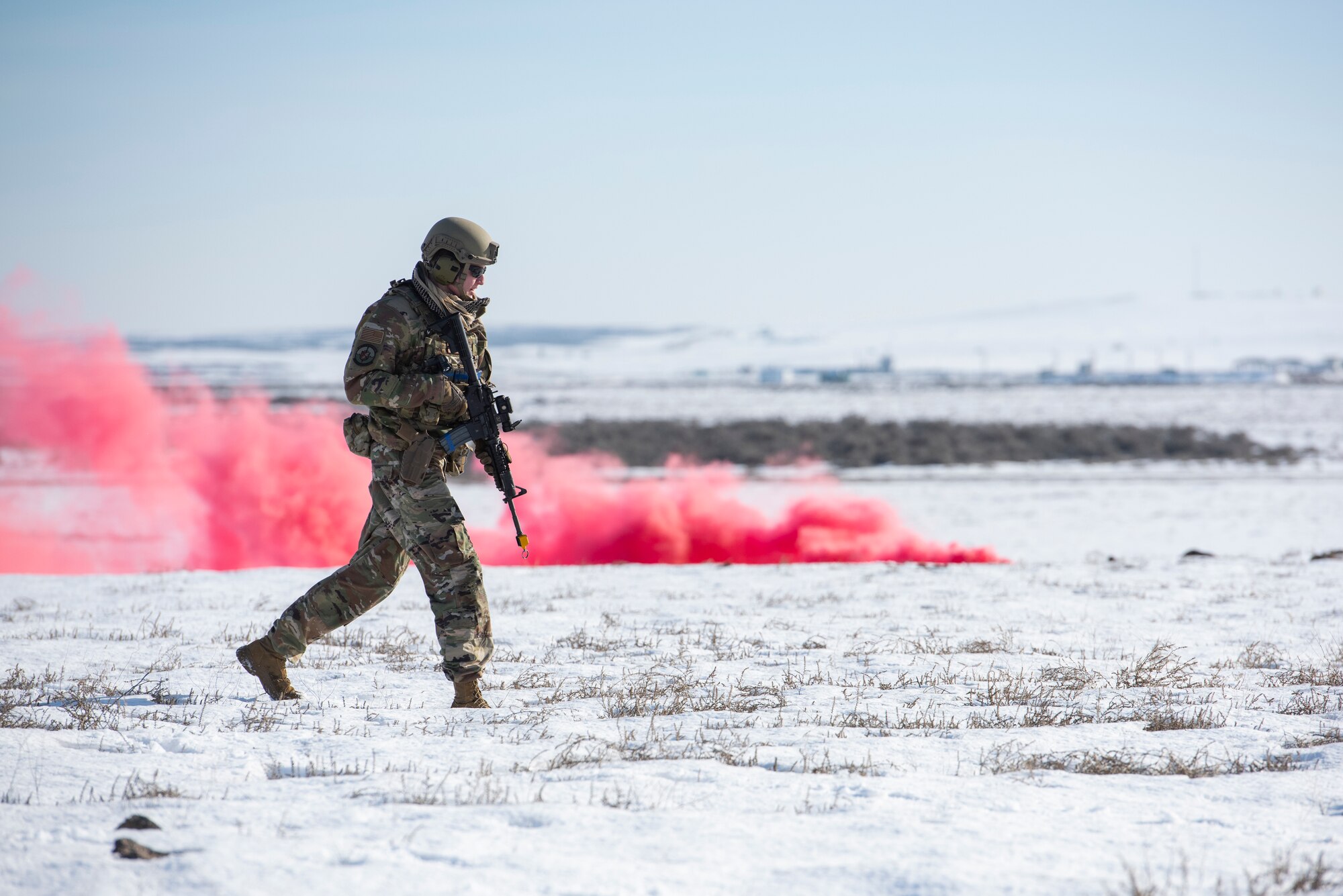 Soldiers, Airmen, Sailors and Marines took part in a joint operations exercise at the Orchard Combat Training Center south of Gowen Field in Boise, Idaho, Feb. 5, 2022.