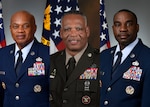 Graphic of the three senior enlisted leaders of the National Guard, from left, Senior Enlisted Advisor to the Chief of the National Guard Bureau Tony Whitehead, Command Sgt. Major of the Army National Guard John Sampa, and Command Chief Master Sgt. of the Air National Guard Maurice Williams.