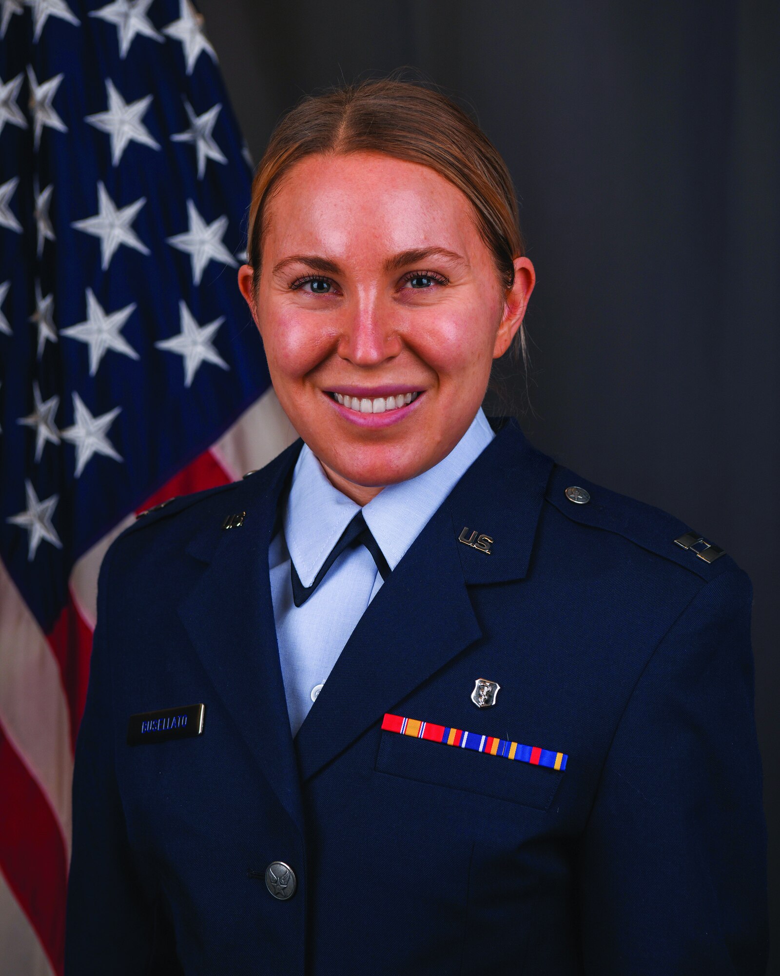 Capt. Megan Busellato, 445th Aeromedical Staging Squadron physician assistant, is the 445th Airlift Wing Company Grade Officer of the Quarter.