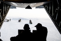U.S. Special Operation Forces ride snow-machine into a U.S. Air Force C-130 during Arctic Edge 18 March. 8, 2018, in Utqiagvik Alaska. Arctic Edge 2018 is a biennial, large-scale, joint-training exercise that prepares and tests the U.S. military’s ability to operate tactically in the extreme cold-weather conditions found in Arctic environments. Under the authority of the North American Aerospace Defense and U.S. Northern Command, more than 1500 participants from the Air Force, Army, Coast Guard, Marine Corps, and Navy will utilize the unique and expansive air and ground training areas in Alaska. (U.S. Air Force photo by Airman 1st Class Isaac Johnson)